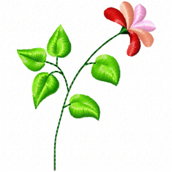 Flowers And Tree Embroidery Design 10